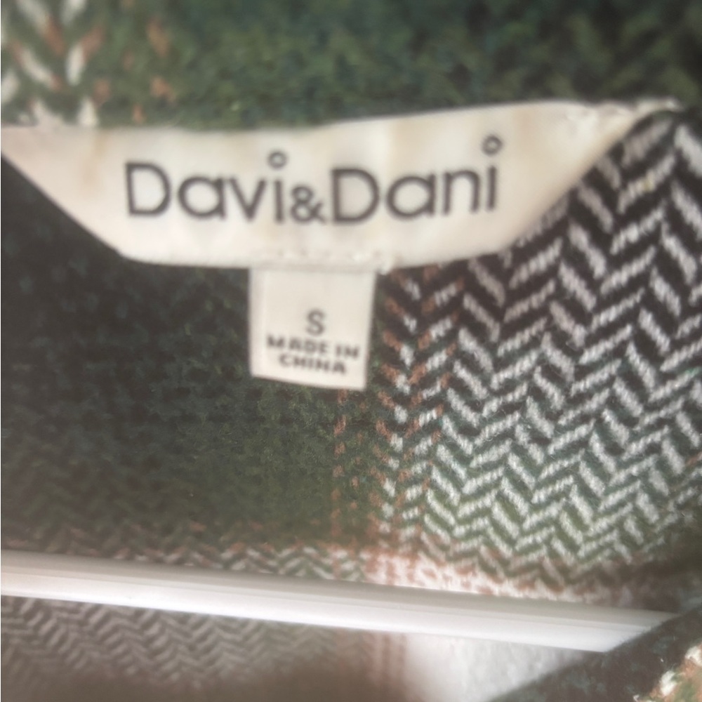 Davi & Dani Forest Green Herringbone Knit
